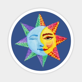 Sun and Moon Watercolor Magnet